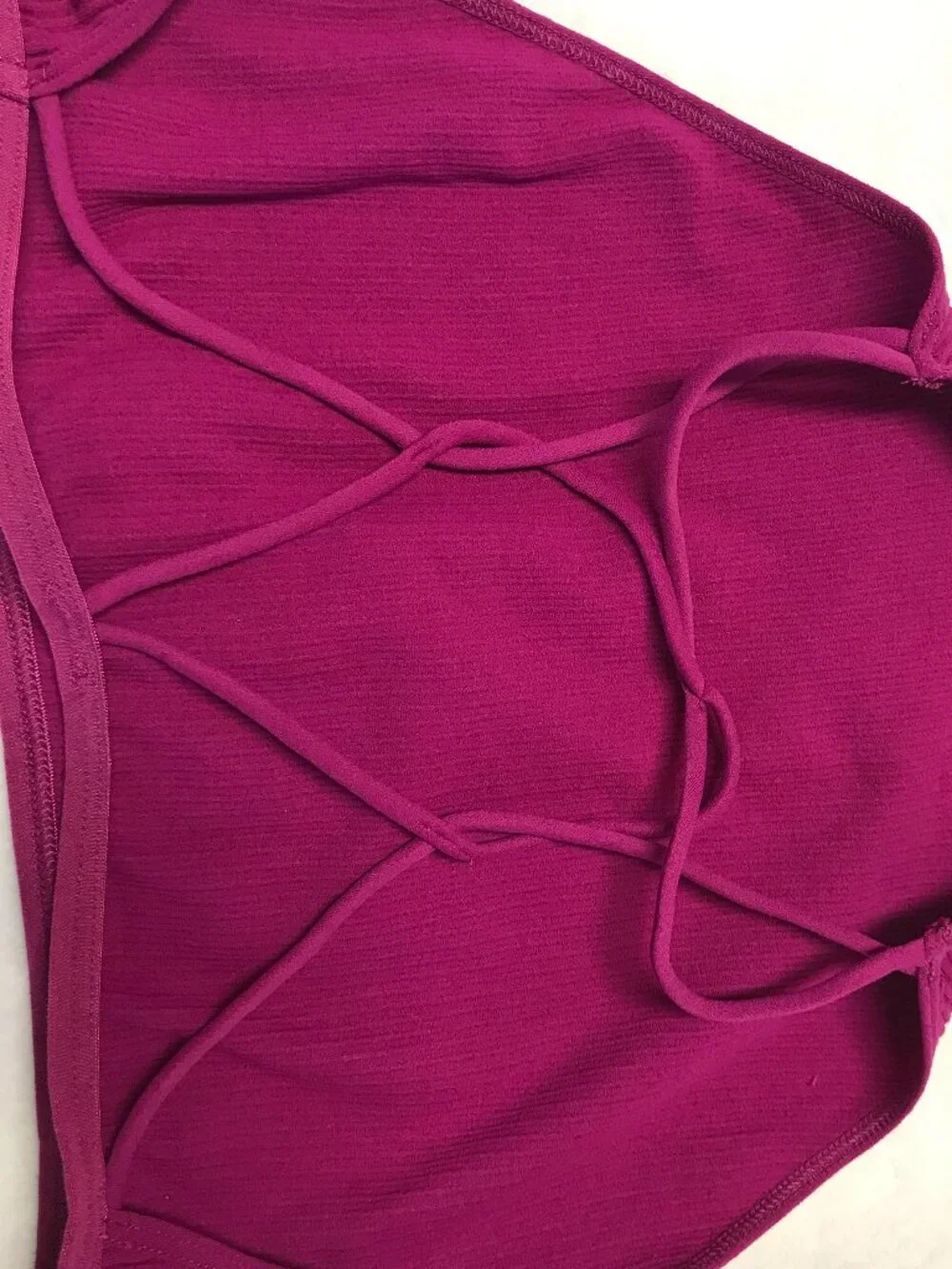Free People Intimately High Neck Strappy Back Bralette M/L Magenta